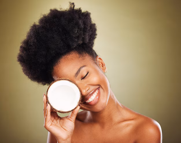 Model with skincare